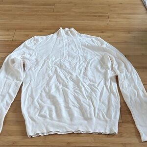 Zara Cream Ribbed Knit Turtle neck sweater